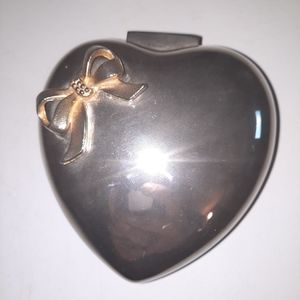 Heart-Shaped Silver Jewelry Box